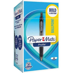 Paper Mate - Pens & Pencils Type: Retractable Gel Color: Black - Eagle Tool & Supply