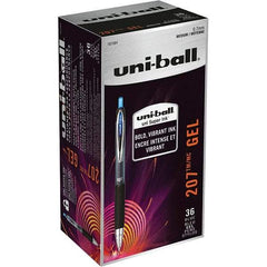 Uni-Ball - Pens & Pencils Type: Retractable Gel Color: Blue - Eagle Tool & Supply