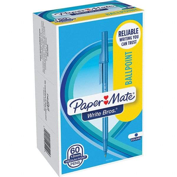 Paper Mate - Pens & Pencils Type: Ballpoint Stick Color: Blue - Eagle Tool & Supply