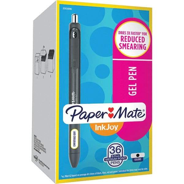 Paper Mate - Pens & Pencils Type: Retractable Gel Color: Black - Eagle Tool & Supply