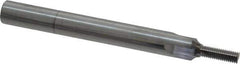 Scientific Cutting Tools - #10-48 Thread, 1/4" Shank Diam, Bright Coating, Solid Carbide Straight Flute Thread Mill - 3 Flutes, 2-1/2" OAL, #10 Min Noml Diameter - Eagle Tool & Supply