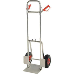 Vestil - 250 Lb Capacity 33" OAH Hand Truck - Dual Grip Handle, Aluminum, Urethane Wheels - Eagle Tool & Supply
