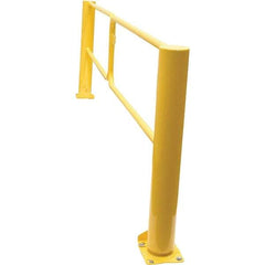 Vestil - Steel Rail Safety Gate - 137" Wide x 10" Door Height, Yellow - Eagle Tool & Supply