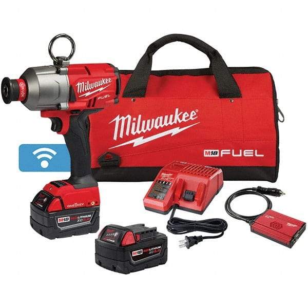 Milwaukee Tool - Cordless Impact Wrenches & Ratchets Voltage: 18.0 Drive Size (Inch): 7/16 - Eagle Tool & Supply