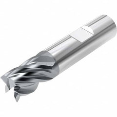 Niagara Cutter - 1/2", 1" LOC, 1/2" Shank Diam, 3" OAL, 5 Flute, Solid Carbide Square End Mill - Eagle Tool & Supply