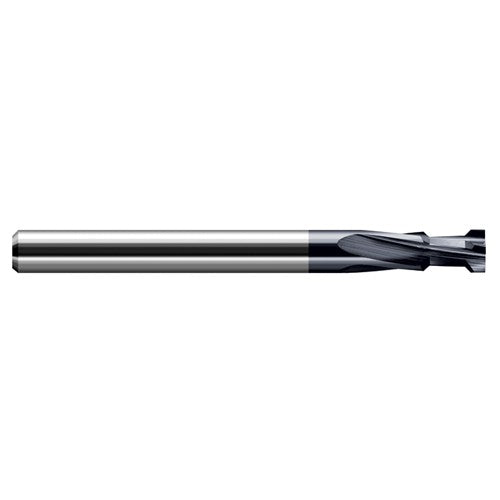 Chamfer Cutters - 0.3850″ Max Opening Width × 0.3750″ (3/8″) Shank Diameter × 90° Included Carbide Plate Chamfer, 4 Flutes, AlTiN Coated - Exact Industrial Supply