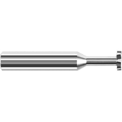 Harvey Tool - 1/2" Cut Diam, 5/64" Cut Width, 1/2" Shank, Staggered-Tooth Woodruff Keyseat Cutter - Exact Industrial Supply