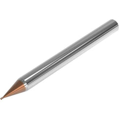 Seco - 1mm Diam, 1mm LOC, 2 Flute Solid Carbide Ball End Mill - HXT Finish, Single End, 50mm OAL, 6mm Shank Diam, Spiral Flute - Eagle Tool & Supply
