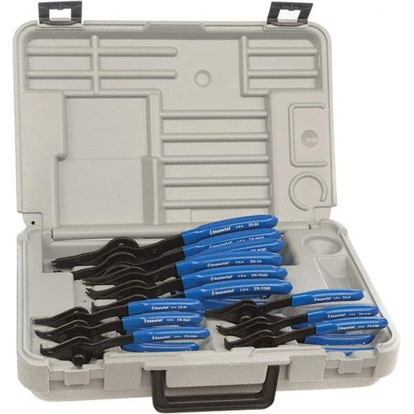 Imperial - Retaining Ring Pliers Sets Type: Convertible Number of Pieces: 12 - Eagle Tool & Supply