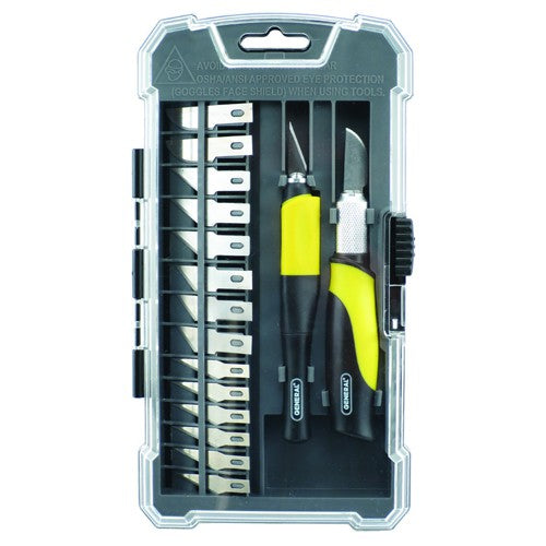 95618 18 Pieces Precision Hobby Knife Set - Eagle Tool & Supply
