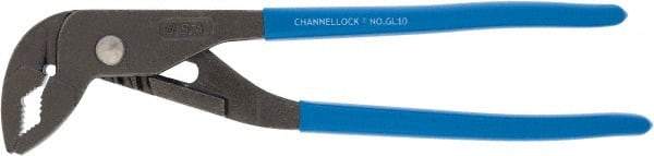 Channellock - 10" OAL, 1-1/4" Max Capacity, 5 Position Tongue & Groove Pliers - V-Jaws, Plastic Dipped Handles - Eagle Tool & Supply