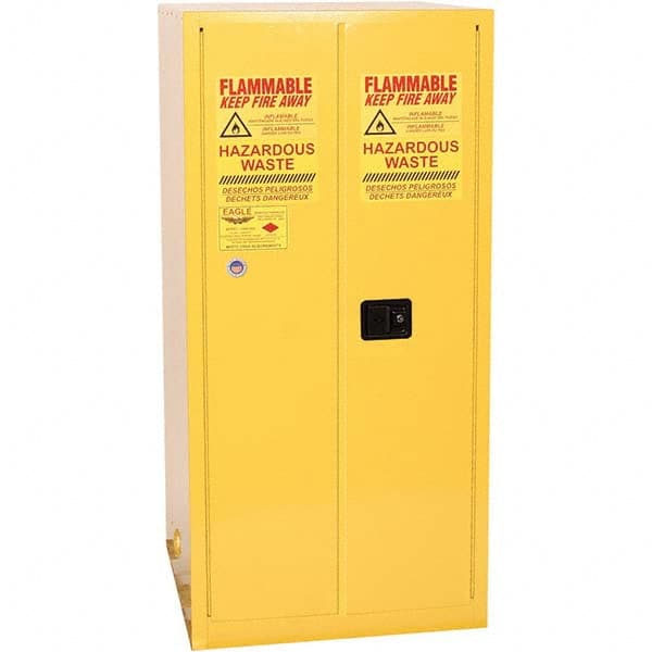 Eagle - Safety Cabinets Hazardous Chemical Type: Corrosive Chemicals Color: Yellow - Eagle Tool & Supply