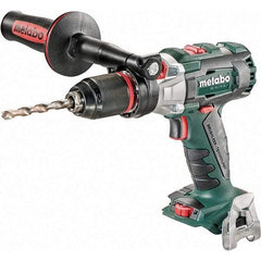 Metabo - 18 Volt 1/16 to 1/2" Keyless Chuck Cordless Hammer Drill - 32300 BPM, 500 to 1,850 RPM, Reversible, Pistol Grip Handle - Eagle Tool & Supply