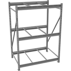 Tennsco - 3 Shelf Starter No Deck Open Steel Shelving - 72" Wide x 72" High x 24" Deep, Medium Gray - Eagle Tool & Supply