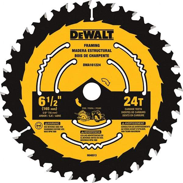 DeWALT - Wet & Dry-Cut Saw Blades   Blade Diameter (Inch): 6-1/2    Blade Material: Tungsten Carbide-Tipped - Eagle Tool & Supply