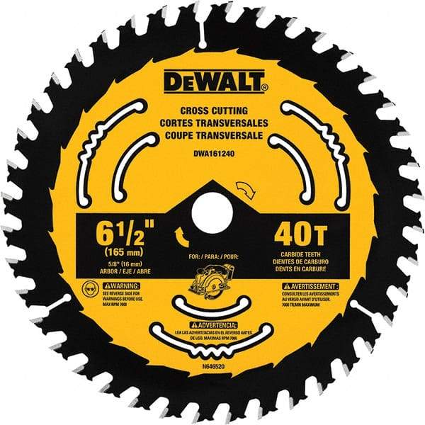 DeWALT - Wet & Dry-Cut Saw Blades   Blade Diameter (Inch): 6-1/2    Blade Material: Tungsten Carbide-Tipped - Eagle Tool & Supply