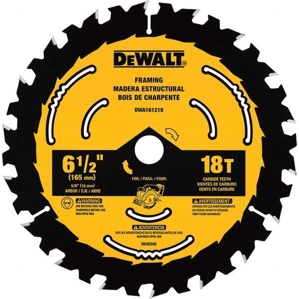 DeWALT - Wet & Dry-Cut Saw Blades   Blade Diameter (Inch): 6-1/2    Blade Material: Tungsten Carbide-Tipped - Eagle Tool & Supply