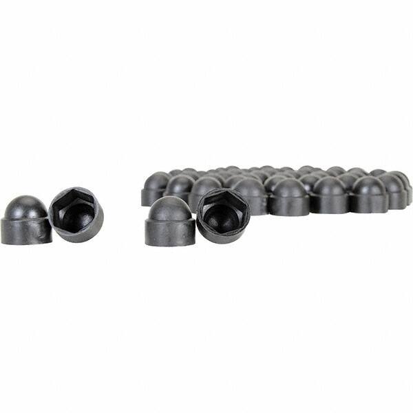 Vestil - 9/16" Bollard Cap - Black, Plastic, Smooth Surface - Eagle Tool & Supply