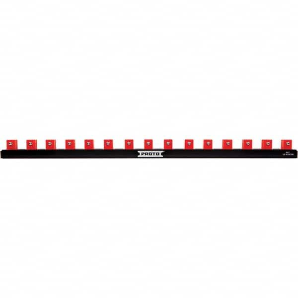 Stanley - Socket Holders & Trays Type: Clip Rail Drive Size: 1/2 - Eagle Tool & Supply