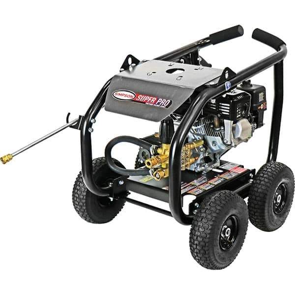 Simpson - Gas, 5.5 hp, 3,600 psi, 2.5 GPM, Cold Water Pressure Washer - AAA Triplex, 25' x 5/16" Hose - Eagle Tool & Supply