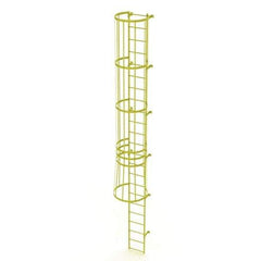 TRI-ARC - Rolling & Wall Mounted Ladders & Platforms Type: Fixed Ladder Style: Safety Cage - Eagle Tool & Supply
