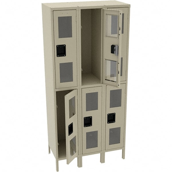 Tennsco - 6 Door, Double Tier, Welded Locker - Eagle Tool & Supply