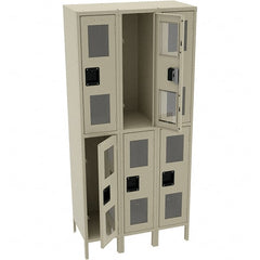 Tennsco - 6 Door, Double Tier, Welded Locker - Eagle Tool & Supply