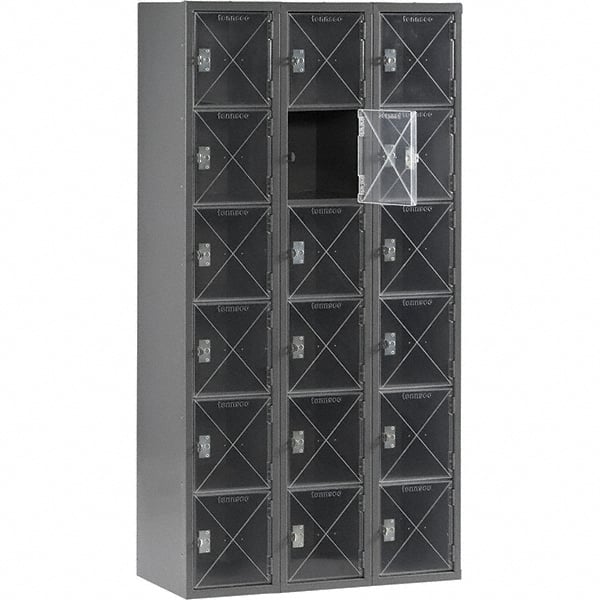 Tennsco - 18 Door, 6 Tier, Welded Locker - Eagle Tool & Supply