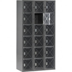 Tennsco - 18 Door, 6 Tier, Welded Locker - Eagle Tool & Supply