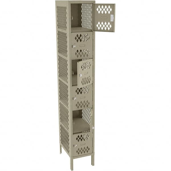 Tennsco - 6 Door, 6 Tier, Welded Locker - Eagle Tool & Supply