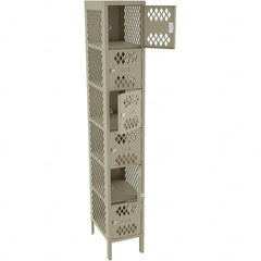 Tennsco - 6 Door, 6 Tier, Welded Locker - Eagle Tool & Supply