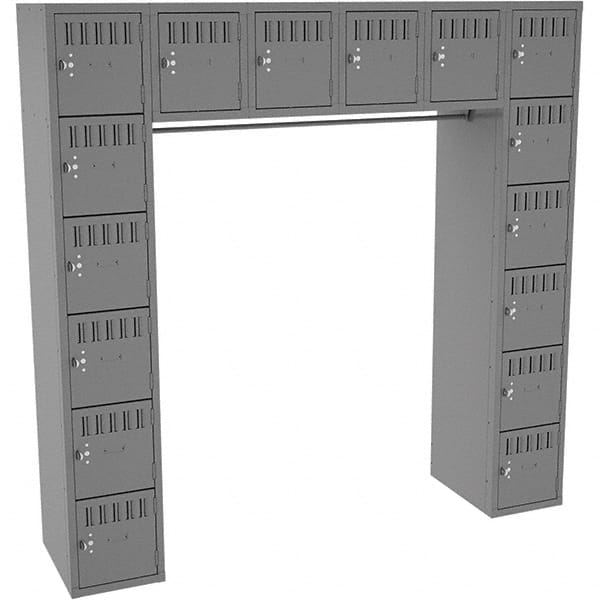 Tennsco - 16 Door, 16 Tier, Welded Locker - Eagle Tool & Supply