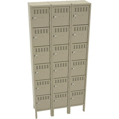 Tennsco - 18 Door, 6 Tier, Locker - Eagle Tool & Supply