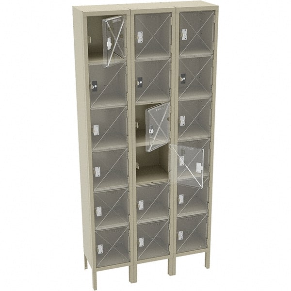 Tennsco - 18 Door, 6 Tier, Welded Locker - Eagle Tool & Supply
