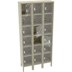 Tennsco - 18 Door, 6 Tier, Welded Locker - Eagle Tool & Supply