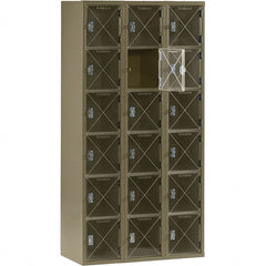 Tennsco - 18 Door, 6 Tier, Welded Locker - Eagle Tool & Supply