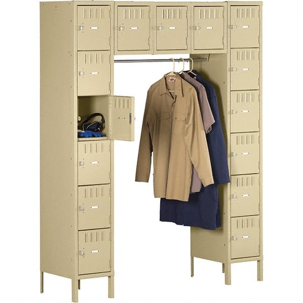 Tennsco - 15 Door, 15 Tier, Welded Locker - Eagle Tool & Supply
