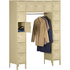 Tennsco - 15 Door, 15 Tier, Welded Locker - Eagle Tool & Supply