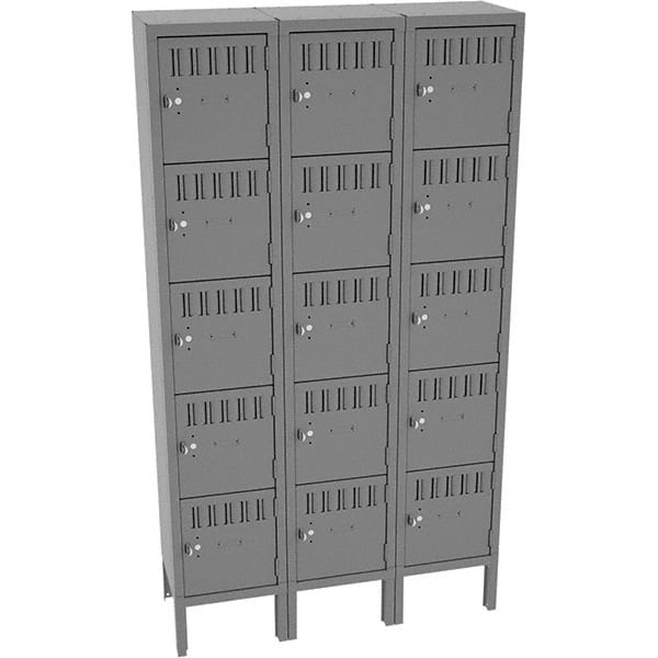 Tennsco - 15 Door, 5 Tier, Locker - Eagle Tool & Supply