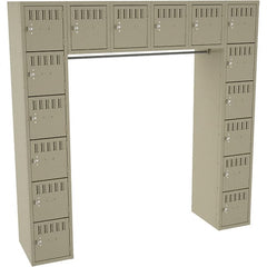 Tennsco - 16 Door, 16 Tier, Welded Locker - Eagle Tool & Supply