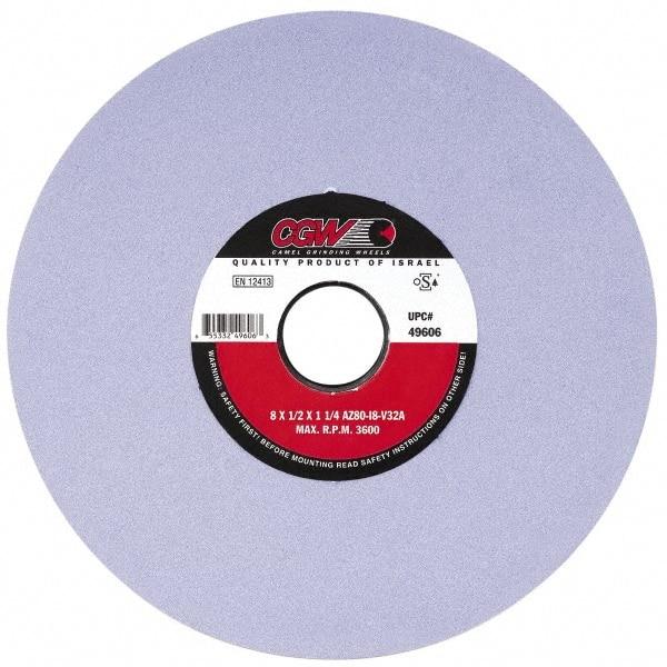 Camel Grinding Wheels - 12" Diam x 5" Hole x 2" Thick, I Hardness, 46 Grit Surface Grinding Wheel - Aluminum Oxide, Type 7, Coarse Grade, 2,228 Max RPM, Vitrified Bond, Two-Side Recess - Eagle Tool & Supply