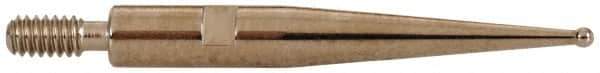 INTERAPID - 0.031" Ball Diam, Steel, Ball Test Indicator Contact Point - 0.65" Contact Point Length, Use with Brown & Sharpe Interapid 312 Dial Test Indicators (Except 74.111965 & 74.111958) - Eagle Tool & Supply