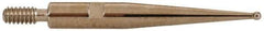 INTERAPID - 0.031" Ball Diam, Steel, Ball Test Indicator Contact Point - 0.65" Contact Point Length, Use with Brown & Sharpe Interapid 312 Dial Test Indicators (Except 74.111965 & 74.111958) - Eagle Tool & Supply