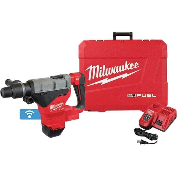 Milwaukee Tool - 18 Volt 1-3/4" SDS Max Chuck Cordless Rotary Hammer - 2900 BPM, 380 RPM, Reversible - Eagle Tool & Supply