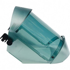Oberon - Adapter Adjustment, Arc Protection Face Shield & Headgear Set - 8" Wide x 14" High x 0.105" Thick, Anti-Fog & Scratch Resistant, Gray Window - Eagle Tool & Supply