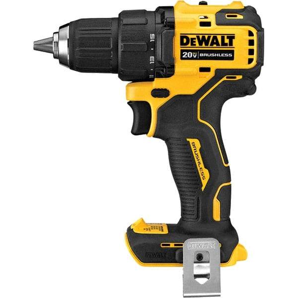 DeWALT - 20 Volt 1/2" Chuck Mid-Handle Cordless Drill - 0-1650 RPM, Keyless Chuck, Reversible, Lithium-Ion Batteries Not Included - Eagle Tool & Supply