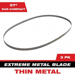 Milwaukee Tool - 27" x 0.8" x 0.02" 12-14 TPI Bi-Metal Portable Band Saw Blade - Eagle Tool & Supply
