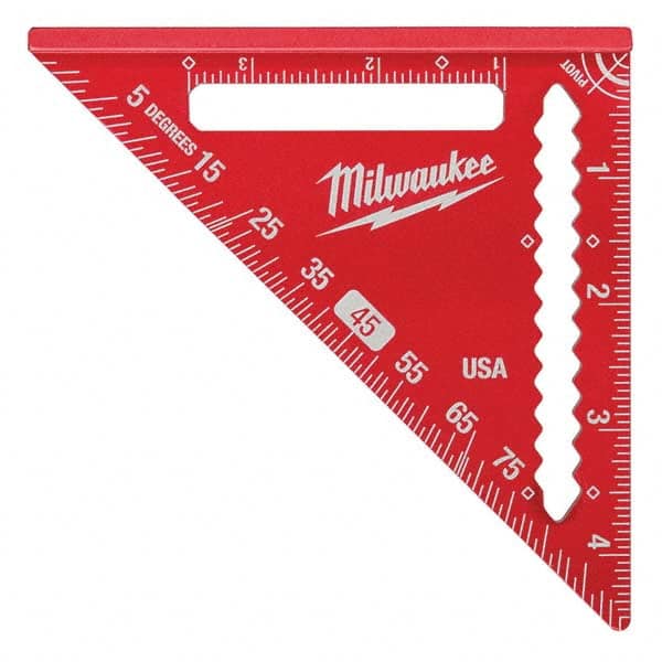 Milwaukee Tool - Rafter Squares Type: Rafter Square Blade Length (Inch): 4-1/2 - Eagle Tool & Supply