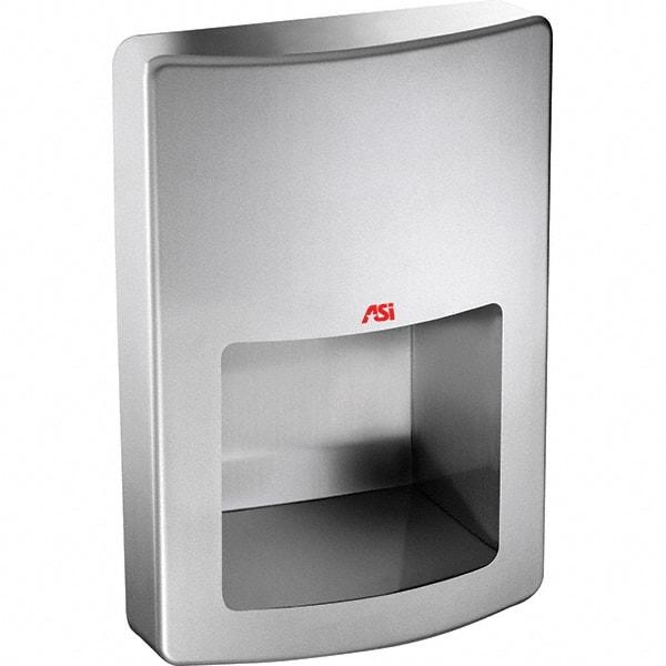 ASI-American Specialties, Inc. - 1000 Watt Satin Stainless Steel Finish Electric Hand Dryer - 240 Volts, 4.2 Amps, 11" Wide x 15-1/2" High x 5-23/32" Deep - Eagle Tool & Supply