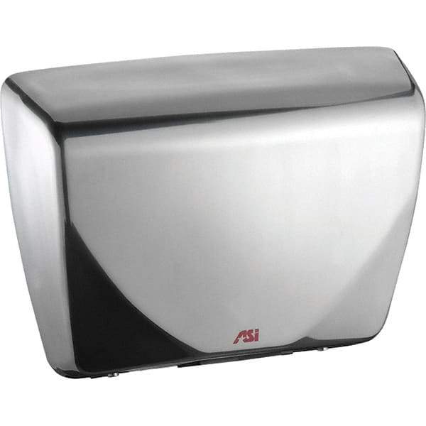 ASI-American Specialties, Inc. - 2200 Watt Satin Stainless Steel Finish Electric Hand Dryer - 100-240 Volts, 18.3 Amps, 14-7/16" Wide x 10-13/16" High x 3-15/16" Deep - Eagle Tool & Supply